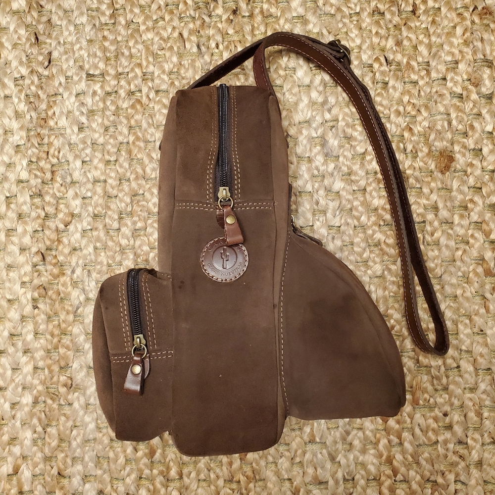 Vintage Cardon Cosas Nuestras Capybara Chocolate suede Bag Purse